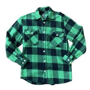 Anti Social Social Club Men’s Small Green Plaid Flannel Shirt